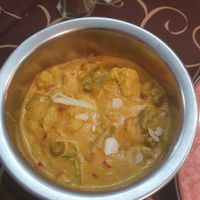 Spicy vegetable korma at Sabor da India in Funchal