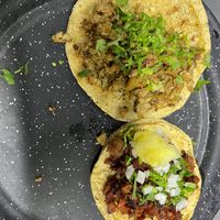 Chimmichurri and Al Pastor tacos at Por Siempre Vegana - Food Stall in Mexico City