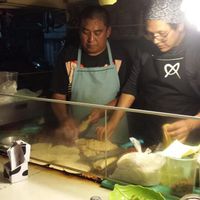 Yummy taco preparation! at Por Siempre Vegana - Food Stall in Mexico City