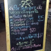 Le menu! at Por Siempre Vegana - Food Stall in Mexico City