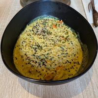 Coconut cream noodles at Shlen - Chamberi in Madrid