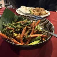 Satay vegetables  at All Malay  in Avoca Beach