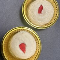 Gulab Sandesh: A melt-in-mouth Bengali dessert - with dash of rose essence, contains soy & nuts, gluten-free   at Vegan Daily  in Kolkata