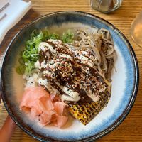 tofu donburi  at Maneki in Birmingham