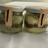 Pistachio and Regular Tiramisu - both vegan  at Mascherpa in Milan