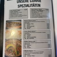 Menue  at Surahi in Landshut