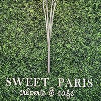 Wall art at Sweet Paris Crêperie & Café in Bloomington