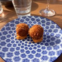 Spicy pumpkin arancini  at Arvo Wine Bar in Portarlington