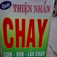 Sign outside at Cơm chay Thiện Nhẫn in Ho Chi Minh City