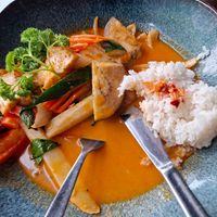 Coconut curry at Moon Restaurant in Altdorf