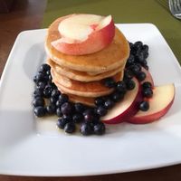 Vegan pancakes at Green Cafe & Shop in Lviv