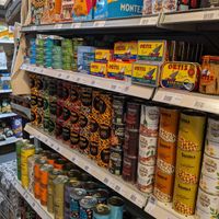 canned goods at The Green Grocers in Norwich