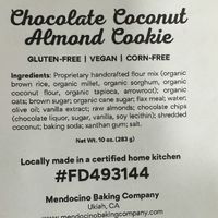 Ingredient listt  at Mendocino Baking Company - Pop Up in Ukiah