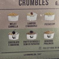 Menu at Gelateria La Romana in Monza