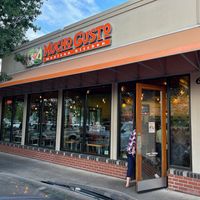 Oakway Mall location, outdoor seating to the left at Mucho Gusto  in Eugene