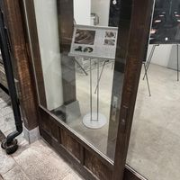 Look through the window, see the menu on the stand--SLIDE THIS DOOR OPEN at Barrier in Fujisawa