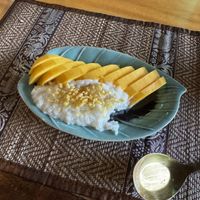 Vegan mango sticky ricee  at Napalai Thai Cooking School in Koh Chang