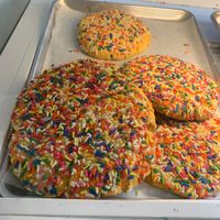 Rainbow sprinkle cookies  at Rose Valley Cakes in Queens