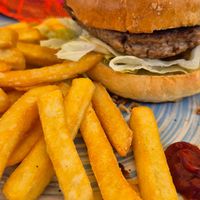 Veggu Burger at Münchner Kindl Strandfigur in Mallorca
