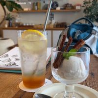 Craft lemon and koji coconut ice cream   at MUKU in Sendai