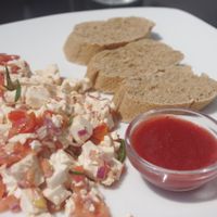 Scrambled tofu at Dodo Bon Pan Cafe in Panama City
