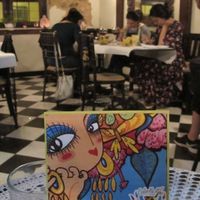 Ceramic painting event with a local artist -  great atmosphere! at Dodo Bon Pan Cafe in Panama City