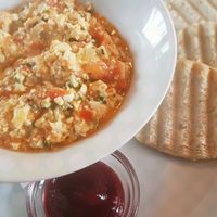scrambled tofu at Dodo Bon Pan Cafe in Panama City