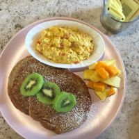 Salty cheesy eggs, was ok but not for $20 at Dodo Bon Pan Cafe in Panama City