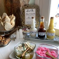 Part of the salad bar at Dodo Bon Pan Cafe in Panama City