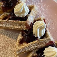 Forest fruit vegan waffles  at Dodo Bon Pan Cafe in Panama City