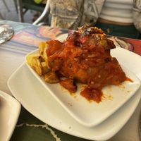 Albóndiga de seitán  at Cafe Atelier in Salamanca