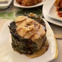 Espinacas con arroz en salsa de anacardos  at Cafe Atelier in Salamanca