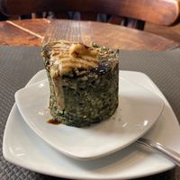Spinach tapa at Cafe Atelier in Salamanca