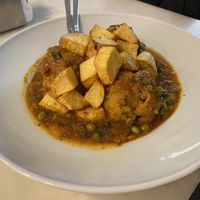 Albóndigas con patatas  at Cafe Atelier in Salamanca