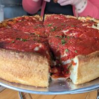 Vegan deep dish small at The Warehouse in Chicago