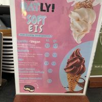 Vegan vanilla soft ice cream   at Kibinas in Leipzig