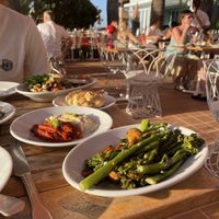grilled seasonal veggies, baba ganoush, mushroom shawarma   at NENI - Mallorca Es Trenc in Mallorca