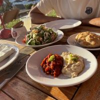 baba ganoush, israeli salad  at NENI - Mallorca Es Trenc in Mallorca