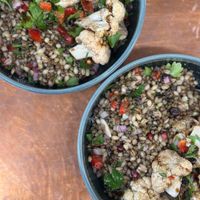 cauliflower and grain salad. divine! at Athos Cafe Deli in Strathmore