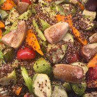 fig salad with veggies  at Athos Cafe Deli in Strathmore