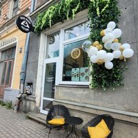 Outside at Good Mood Factory in Riga