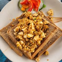 Tofu scramble at Wall Street Cafe & Bar in Pokhara