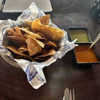 Free chips and salsa at Restaurante Costa Brava in Troncones
