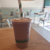 Island Coffee Smoothie: Organic coffee, banana, peanut butter, dates, chocolate blend, almond milk at The Plant Boost in Wilmslow