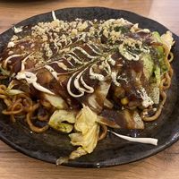 Vegan cabbage pancake with noodles at Fuwa Fuwa Flavour of Japan in Berlin