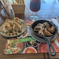 "pork" gyoza and "tuna" sushi at Ippudo V in West Hollywood