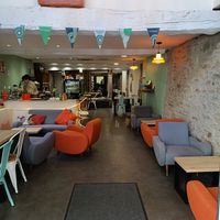 Inside, cosy at Tartatata Café in Saint-etienne