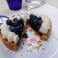 Tarte aux myrtilles vegan, 4.50€ at Tartatata Café in Saint-etienne