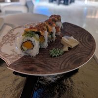 Hokkaido pumpkin sushi at Linfa da Visionnaire - Piazza Cavour in Milan