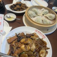 Tofu and mushroom, veggie dumplings, rice cakes with veggies and mushrooms.   at Nan Xiang Soup Dumplings    in Pittsburgh